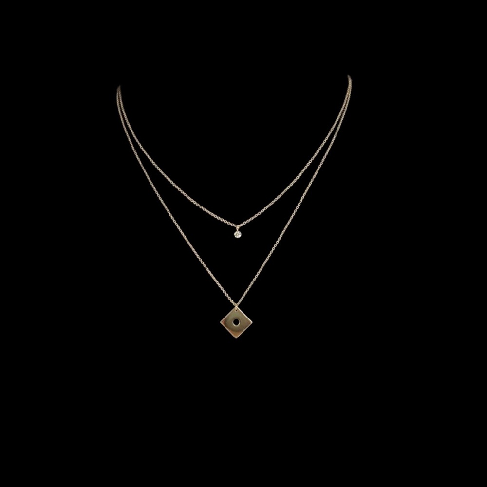 Chic Gold Double Layer Necklace